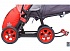 Санки-коляска Snow Galaxy City-2, дизайн - Мишка со звездой на красном, на больших колёсах Ева, сумка и варежки  - миниатюра №9